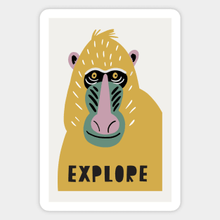 Explore Baboon Magnet